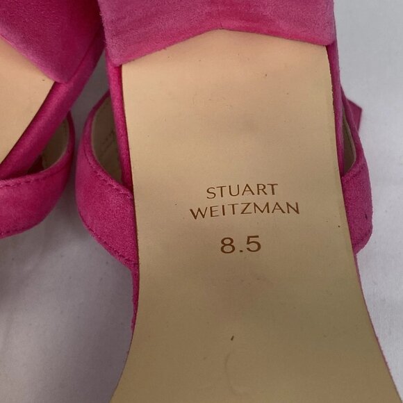 Stuart Weitzman Women’s Dancer 75 Block Heel Sandals – Peonia Pink – Size 8.5 - Picture 3 of 10